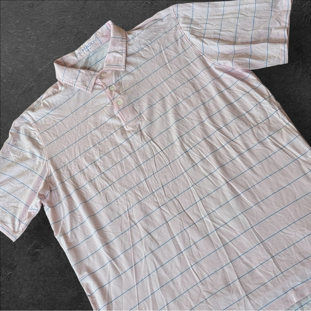 B. Draddy USA Men's Golf Polo Size Large Pima Cotton‎ Pima Cotton SS Pink